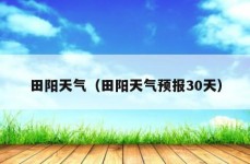 田阳天气（田阳天气预报30天）