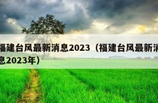 福建台风最新消息2023（福建台风最新消息2023年）