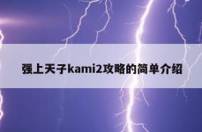 强上天子kami2攻略的简单介绍