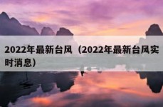 2022年最新台风（2022年最新台风实时消息）